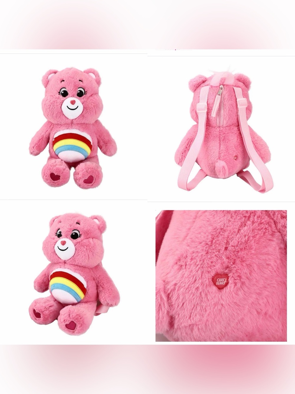 Nwot Care Bears Cheer Bear Mini Plush Backpack